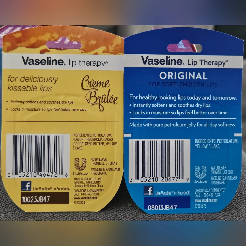 Vaseline Lip Therapy Variety Bundle- 3 Total